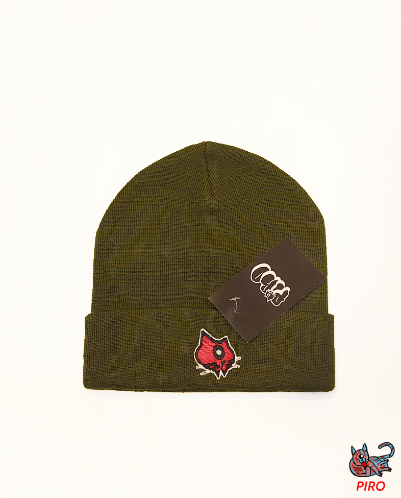 Military Green Beanie - Front