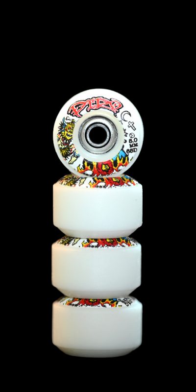 Bruja (White) – Reversible Real Wear Graphic 8mm Street RS Wheels (P3)