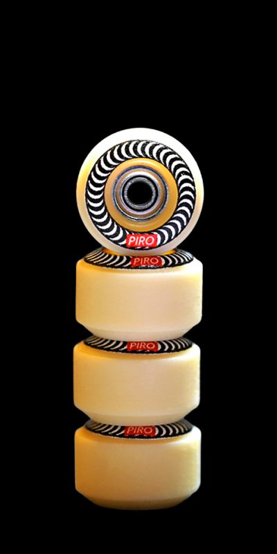 Spiral (White) – Tan Reversible Real Wear Graphic 8mm Street RS Wheels (P3)