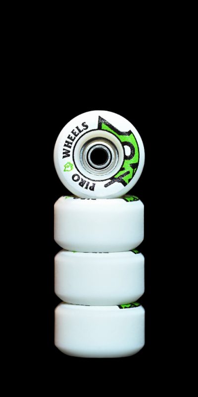 Bone Head (Green) - White Performance Wheels (P3) Real Wear Graphic