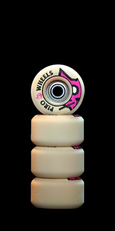 Bone Head (Pink) - Tan Performance Wheels (P3) Real Wear Graphic