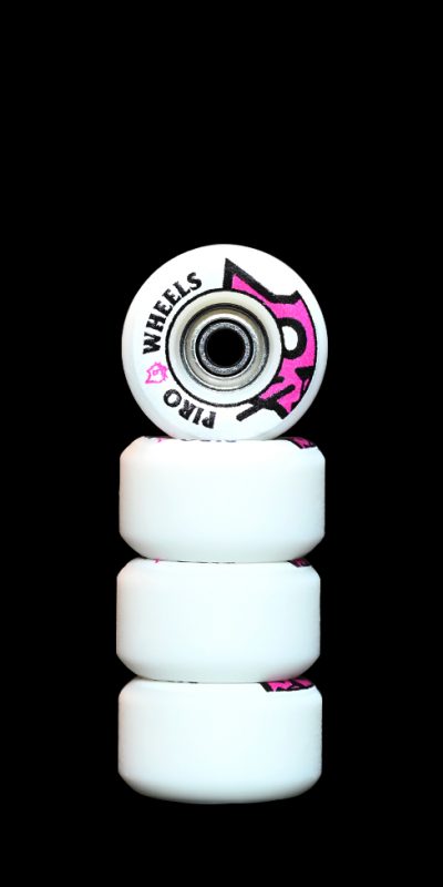 Bone Head (Pink) - White Performance Wheels (P3) Real Wear Graphic