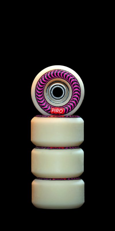 Spiral (Pink) - Tan Performance Wheels (P3) Real Wear Graphic