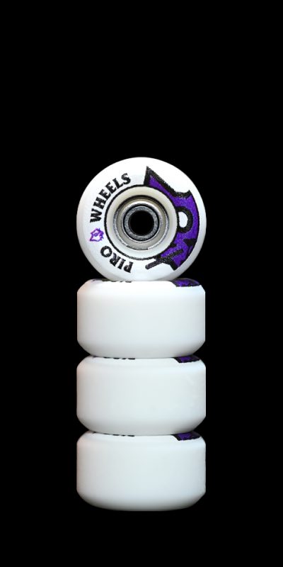 Bone Head (Purple) - White Performance Wheels (P3) Real Wear Graphic