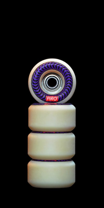 Spiral (Purple) - Tan Performance Wheels (P3) Real Wear Graphic