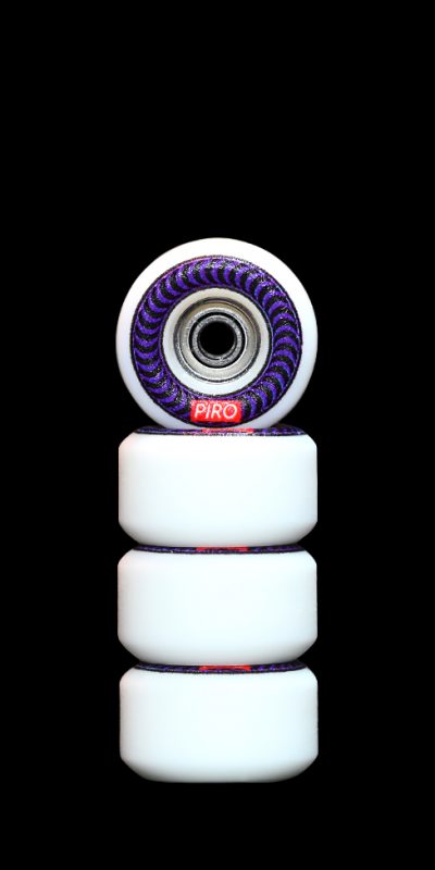 Spiral (Purple) - White Performance Wheels (P3) Real Wear Graphic
