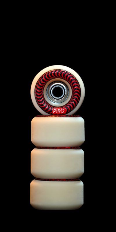 Spiral (Red) - Tan Performance Wheels (P3) Real Wear Graphic