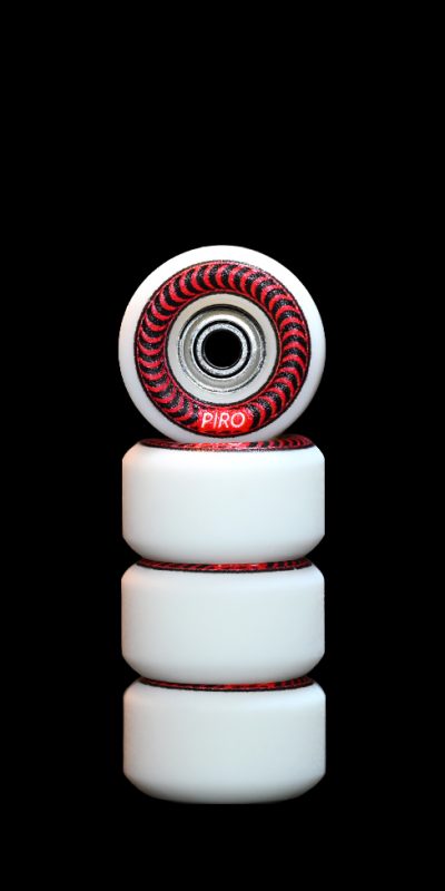 Spiral (Red) - White Performance Wheels (P3) Real Wear Graphic
