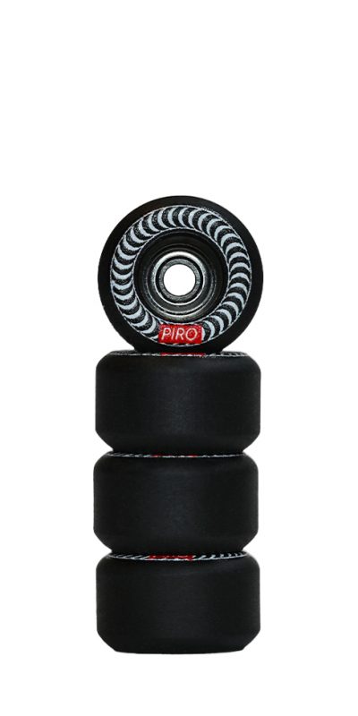Spiral (White) - Black Performance Wheels (P3) Real Wear Graphic