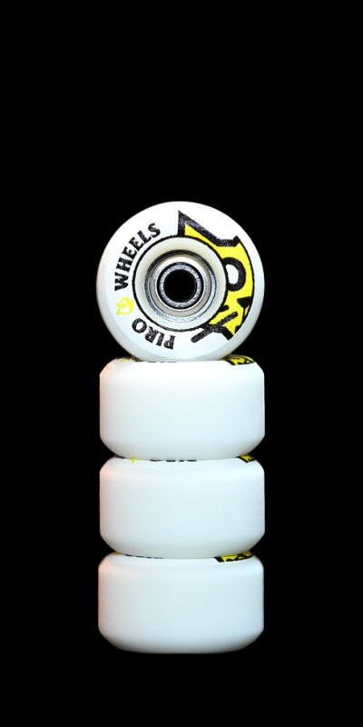 Bone Head (Yellow) - White Performance Wheels (P3) Real Wear Graphic