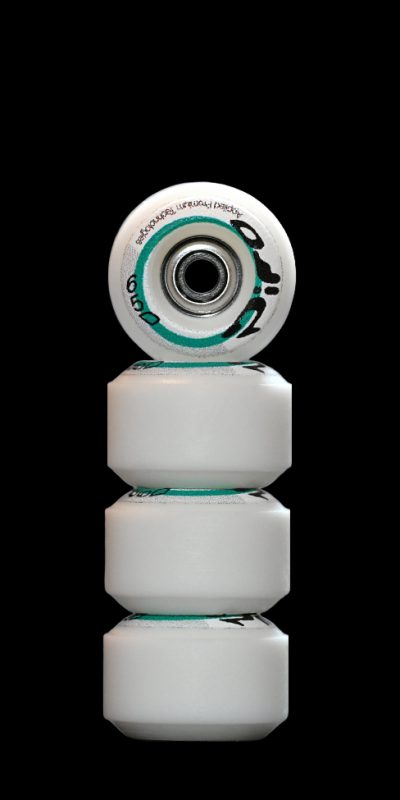 Disc – White Reversible Real Wear Graphic 8mm Street RS Wheels (P3)
