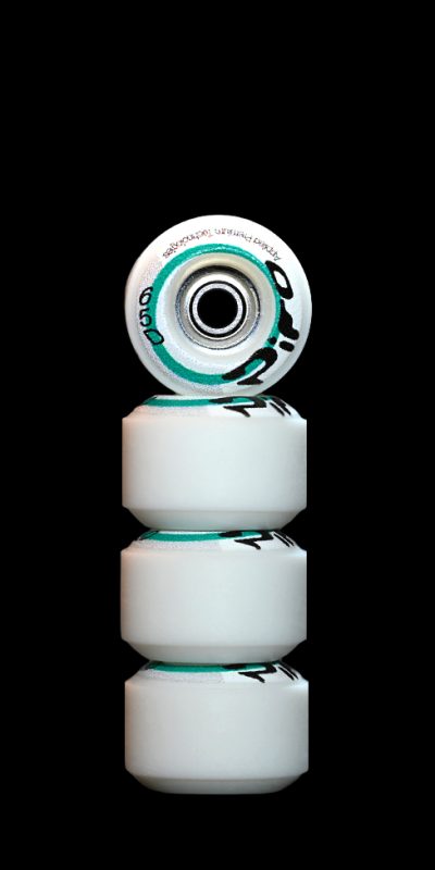 Disc – White Reversible Real Wear Graphic 7.5mm Street RS Comp Wheels (P3)