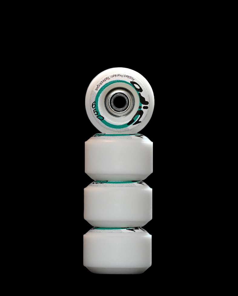 Disc – White Reversible Real Wear Graphic 8mm Street RS Wheels (P3)