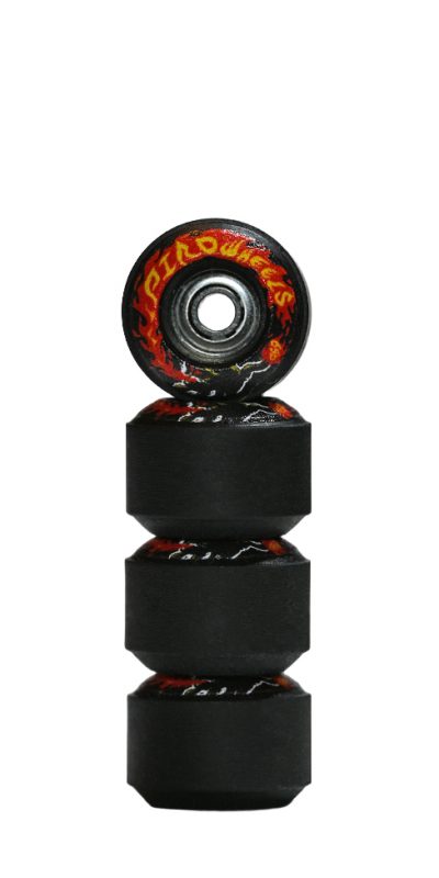 PIRO CAT – Black Reversible Real Wear Graphic 7.5mm Street RS Comp Wheels (P3)
