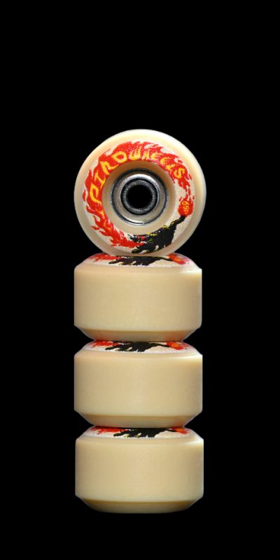 PIRO CAT – Tan Reversible Real Wear Graphic 8mm Street RS Wheels (P3)