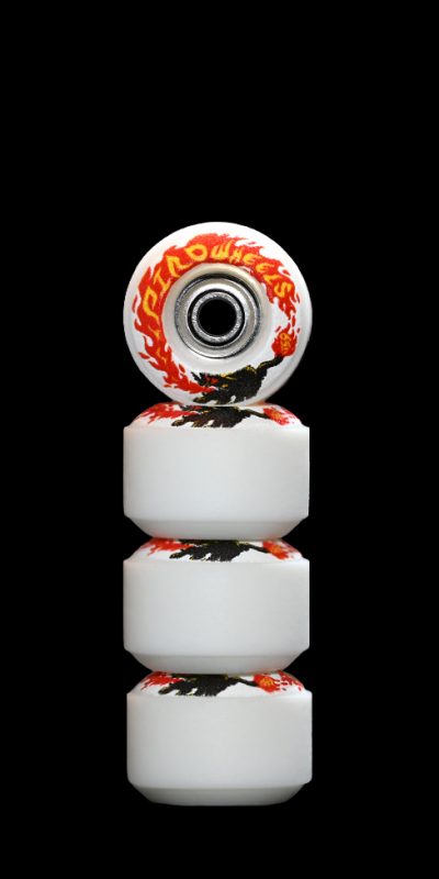 PIRO CAT – White Reversible Real Wear Graphic 7.5mm Street RS Comp Wheels (P3)