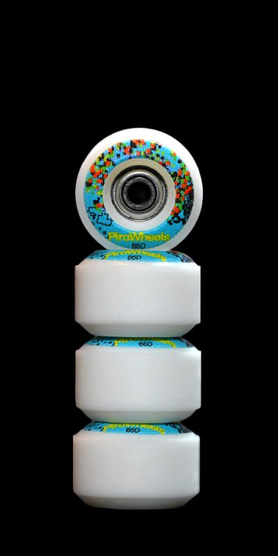 Technicolor – White Reversible Real Wear Graphic 8mm Street RS Wheels (P3)